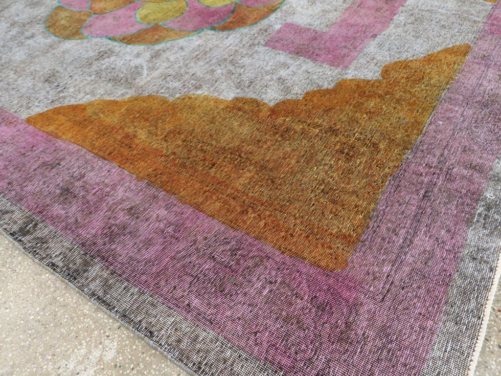 Vintage Persian Tabriz Carpet, No.30306 - Staging