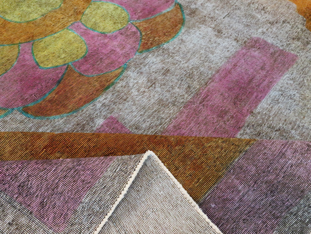 Vintage Persian Tabriz Carpet, No.30306 - Staging