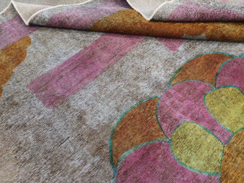 Vintage Persian Tabriz Carpet, No.30306 - Staging