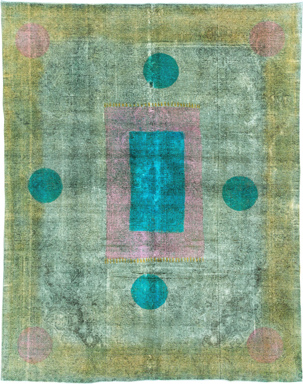 Vintage Persian Tabriz Carpet, No.30307 - Staging