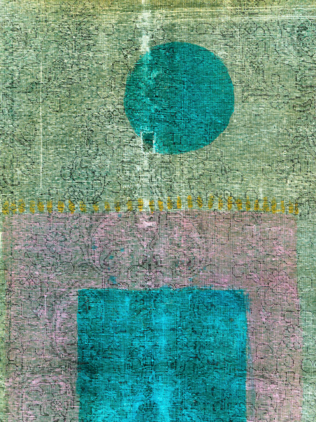 Vintage Persian Tabriz Carpet, No.30307 - Staging