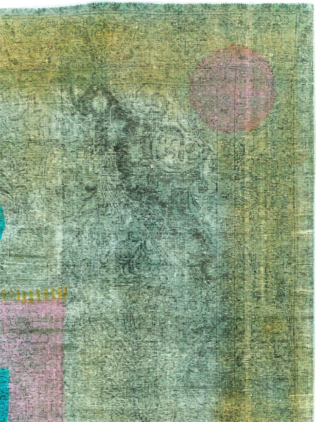 Vintage Persian Tabriz Carpet, No.30307 - Staging