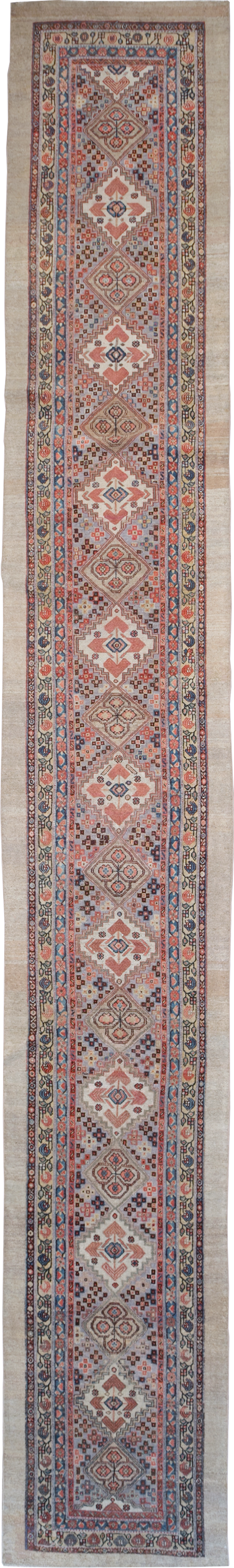 Vintage Persian Serab Long Runner, No.30316 - Staging