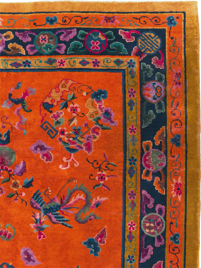 Vintage Chinese Art Deco Carpet, No.30323 - Staging