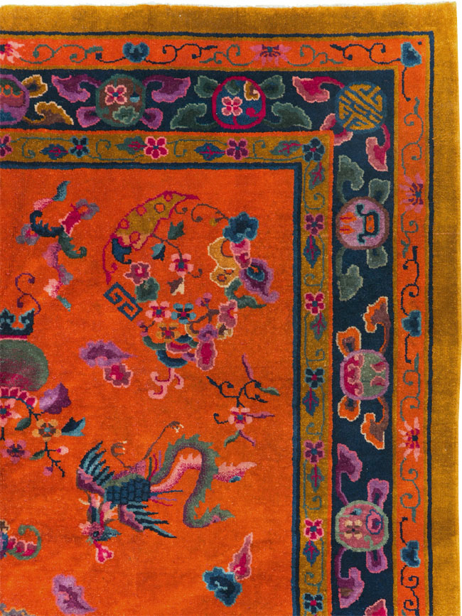 Vintage Chinese Art Deco Carpet, No.30323 - Staging