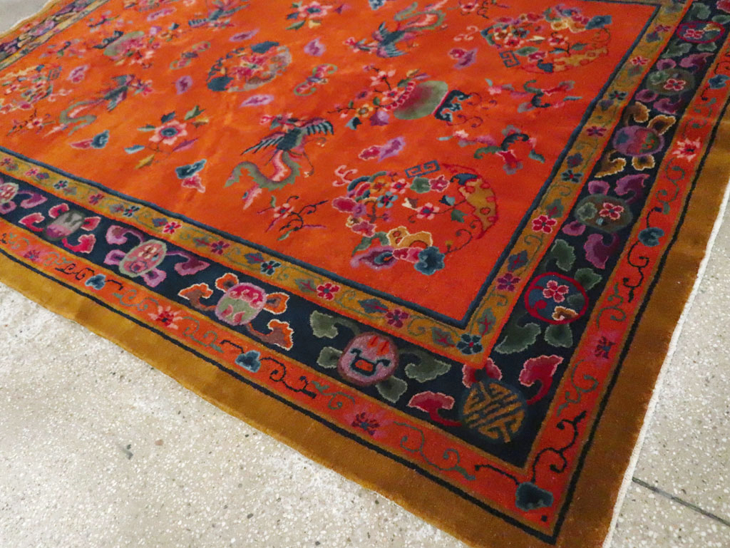 Vintage Chinese Art Deco Carpet, No.30323 - Staging