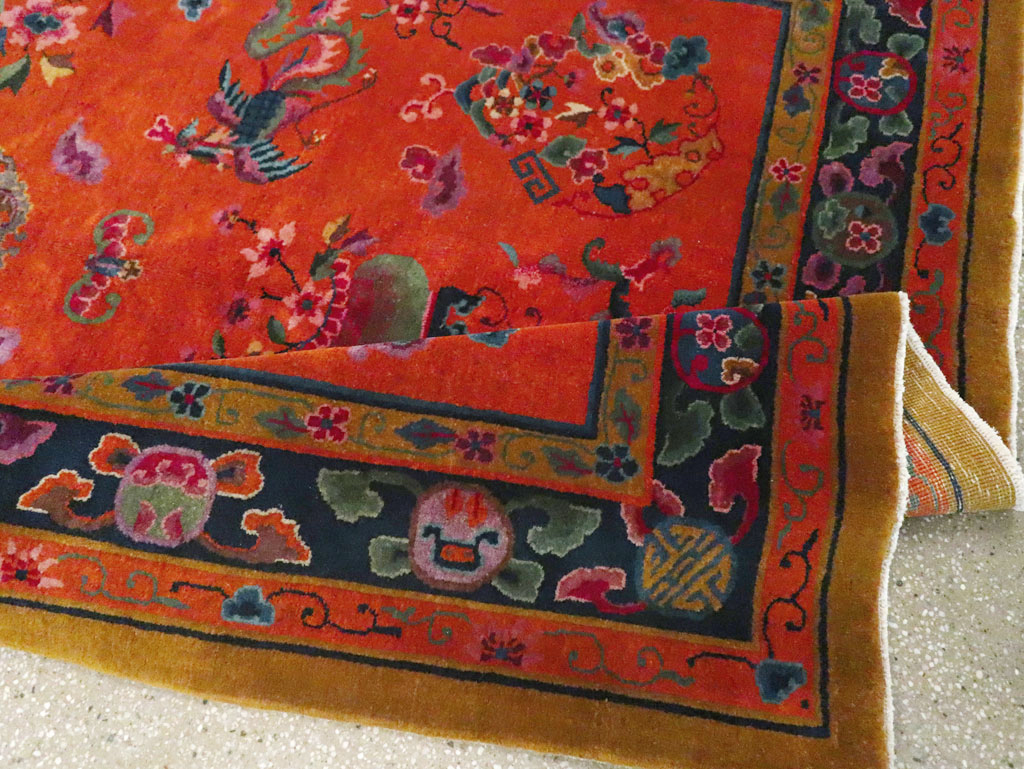 Vintage Chinese Art Deco Carpet, No.30323 - Staging