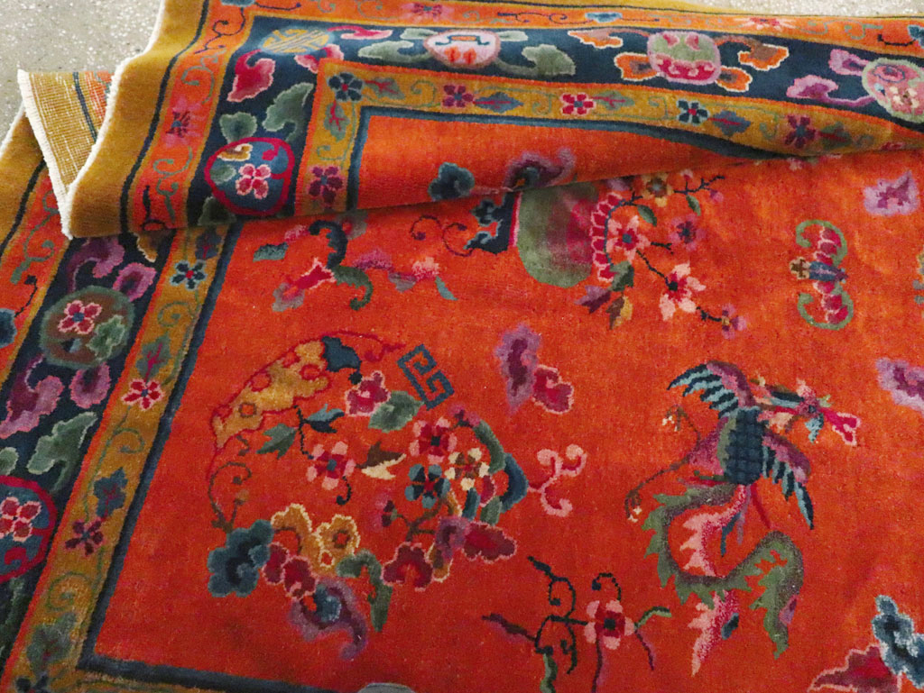 Vintage Chinese Art Deco Carpet, No.30323 - Staging