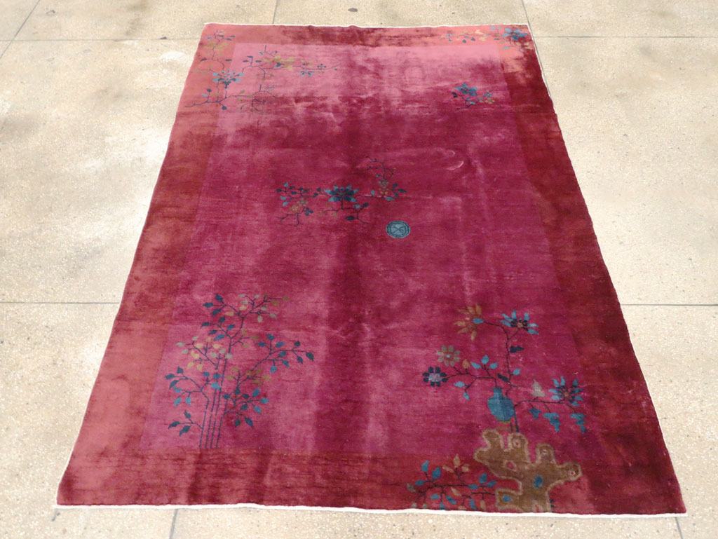 Vintage Chinese Deco Carpet, No.30324 - Staging