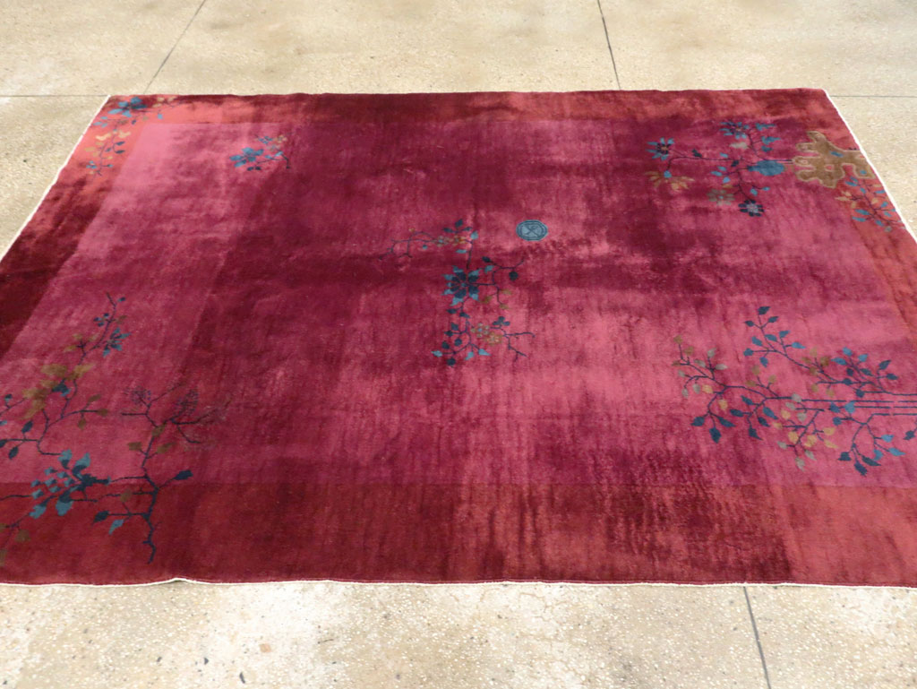 Vintage Chinese Deco Carpet, No.30324 - Staging