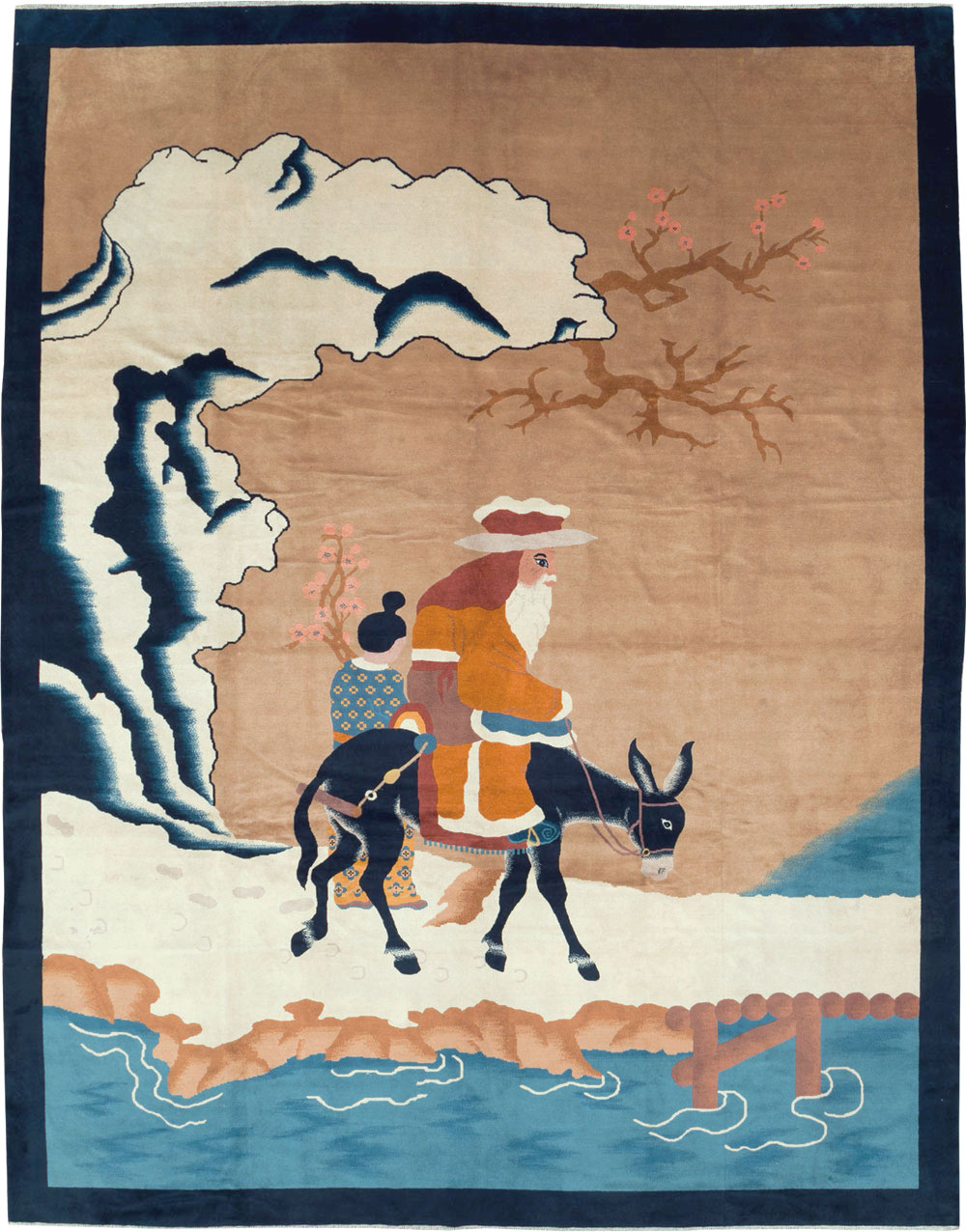 Mid-20th Century  Chinese Pictorial Art Deco Carpet, No.30325 - Staging