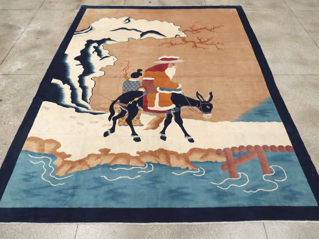 Mid-20th Century  Chinese Pictorial Art Deco Carpet, No.30325 - Staging