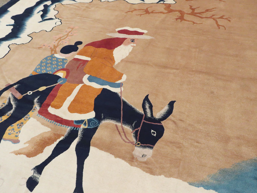 Mid-20th Century  Chinese Pictorial Art Deco Carpet, No.30325 - Staging