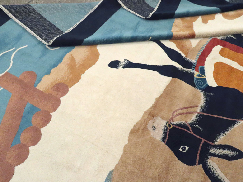 Mid-20th Century  Chinese Pictorial Art Deco Carpet, No.30325 - Staging