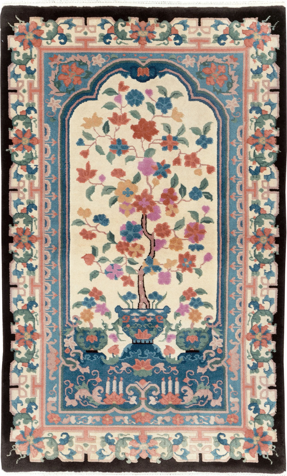 Vintage Chinese Deco Rug, No.30339 - Staging
