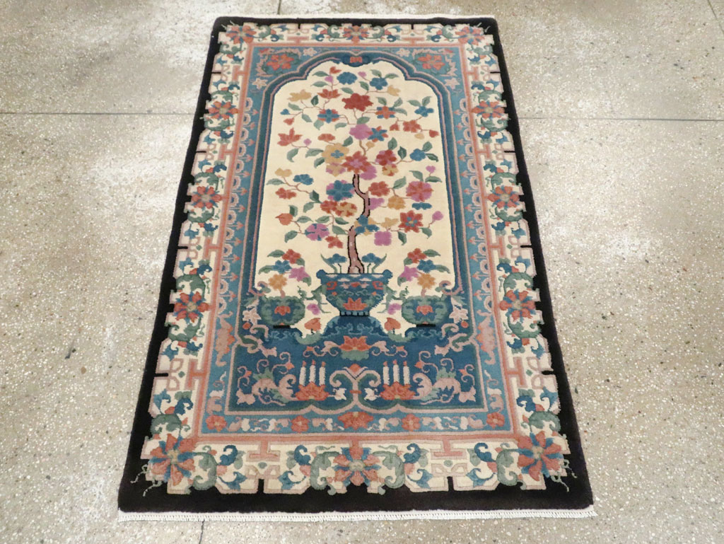 Vintage Chinese Deco Rug, No.30339 - Staging