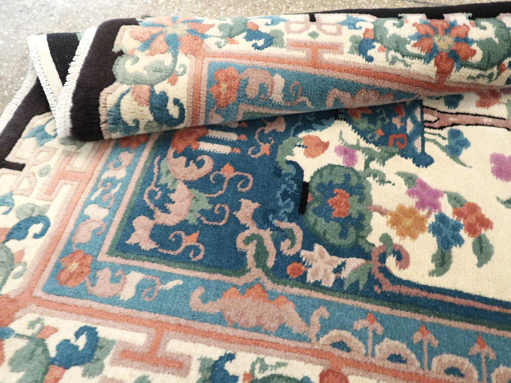 Vintage Chinese Deco Rug, No.30339 - Staging