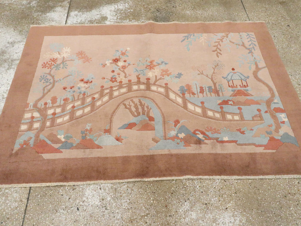 Mid-20th Century Chinese Art Deco Rug, No.30341 - Staging