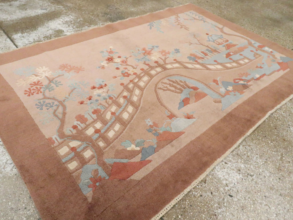 Mid-20th Century Chinese Art Deco Rug, No.30341 - Staging