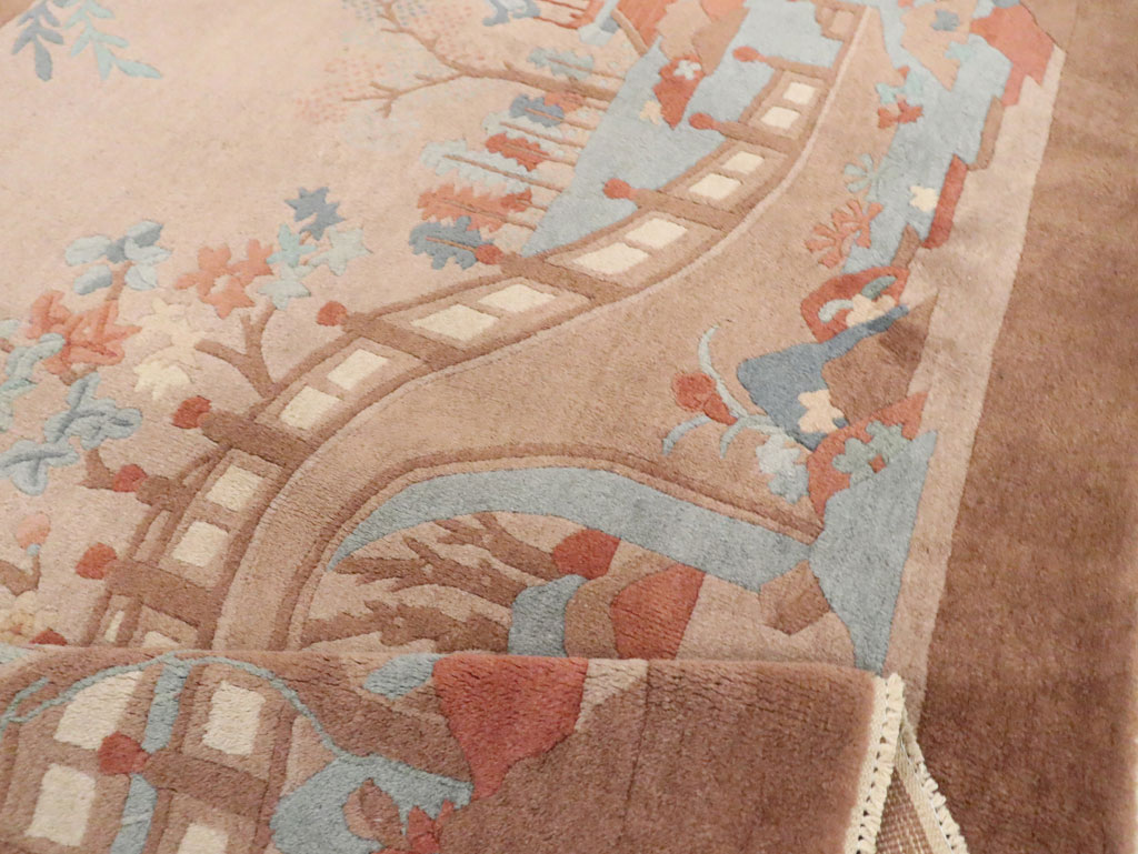 Mid-20th Century Chinese Art Deco Rug, No.30341 - Staging