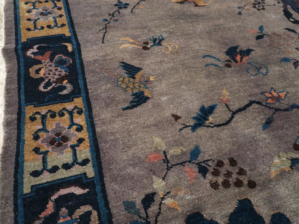 Vintage Chinese Art Deco Accent Rug, No.30349 - Staging