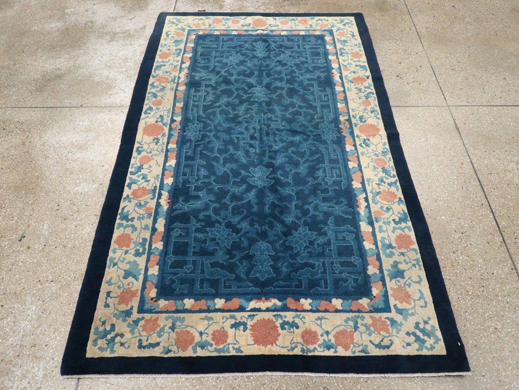 Vintage Chinese Art Deco Accent Rug, No.30354 - Staging