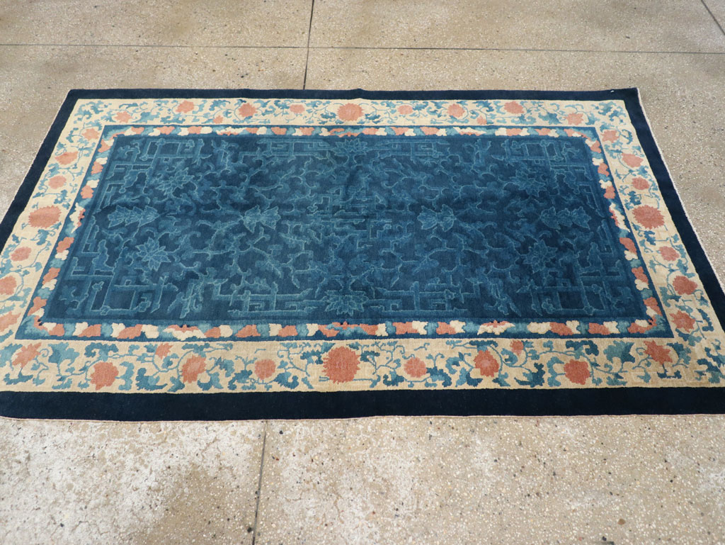 Vintage Chinese Art Deco Accent Rug, No.30354 - Staging