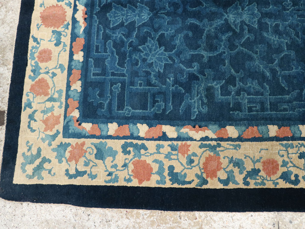 Vintage Chinese Art Deco Accent Rug, No.30354 - Staging