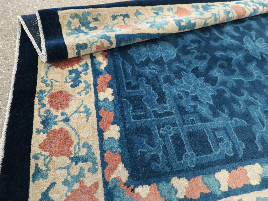 Vintage Chinese Art Deco Accent Rug, No.30354 - Staging