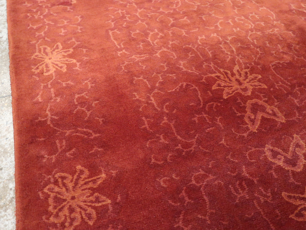 Vintage Chinese Art Deco Accent Rug, No.30359 - Staging