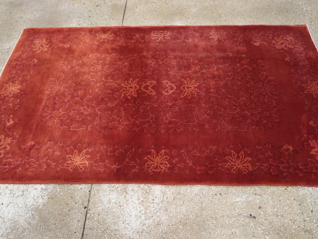 Vintage Chinese Art Deco Accent Rug, No.30359 - Staging