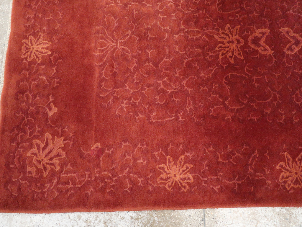 Vintage Chinese Art Deco Accent Rug, No.30359 - Staging