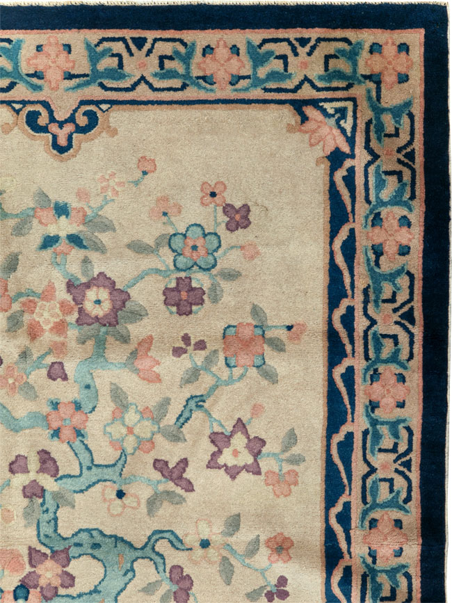 Vintage Chinese Art Deco Accent Rug, No.30362 - Staging