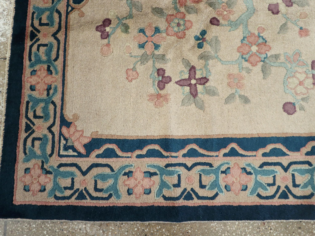 Vintage Chinese Art Deco Accent Rug, No.30362 - Staging