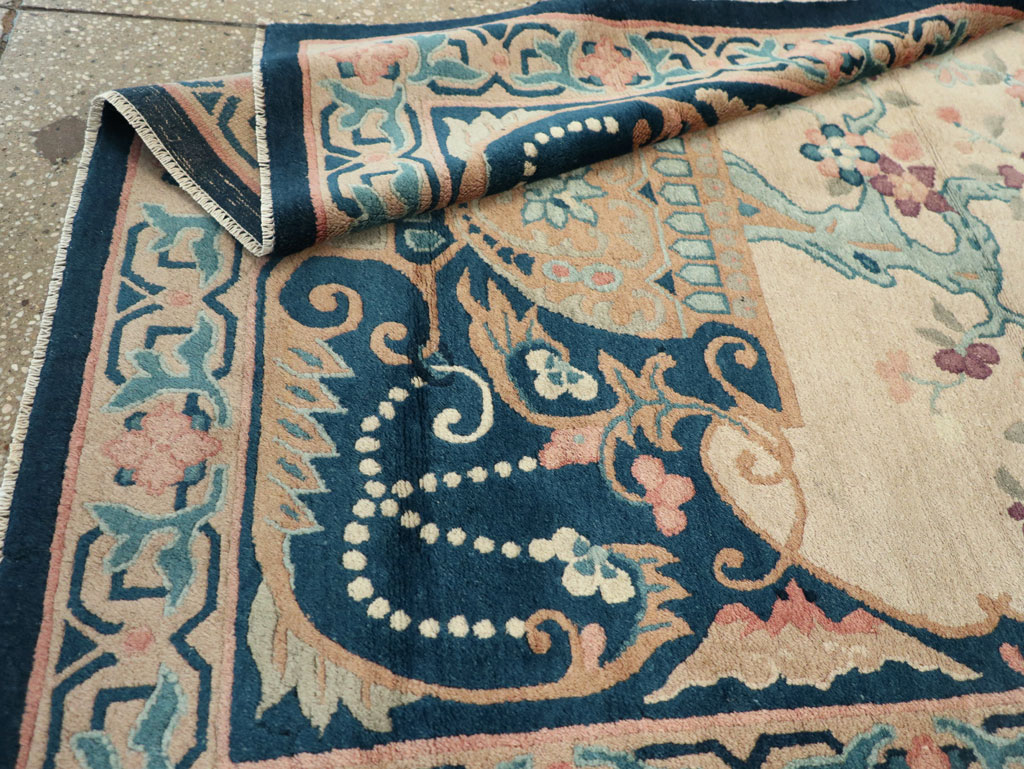 Vintage Chinese Art Deco Accent Rug, No.30362 - Staging
