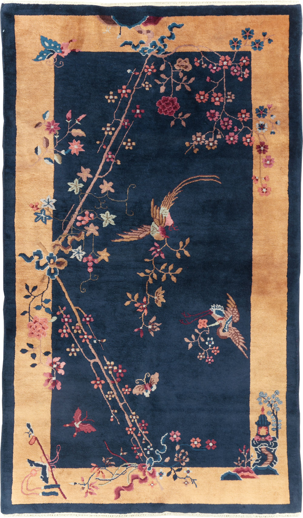 Mid-20th Century Handmade Chinese Art Deco Rug, No.30370 - Staging