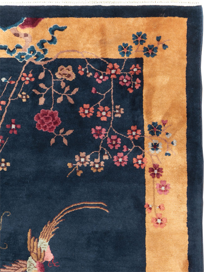 Mid-20th Century Handmade Chinese Art Deco Rug, No.30370 - Staging