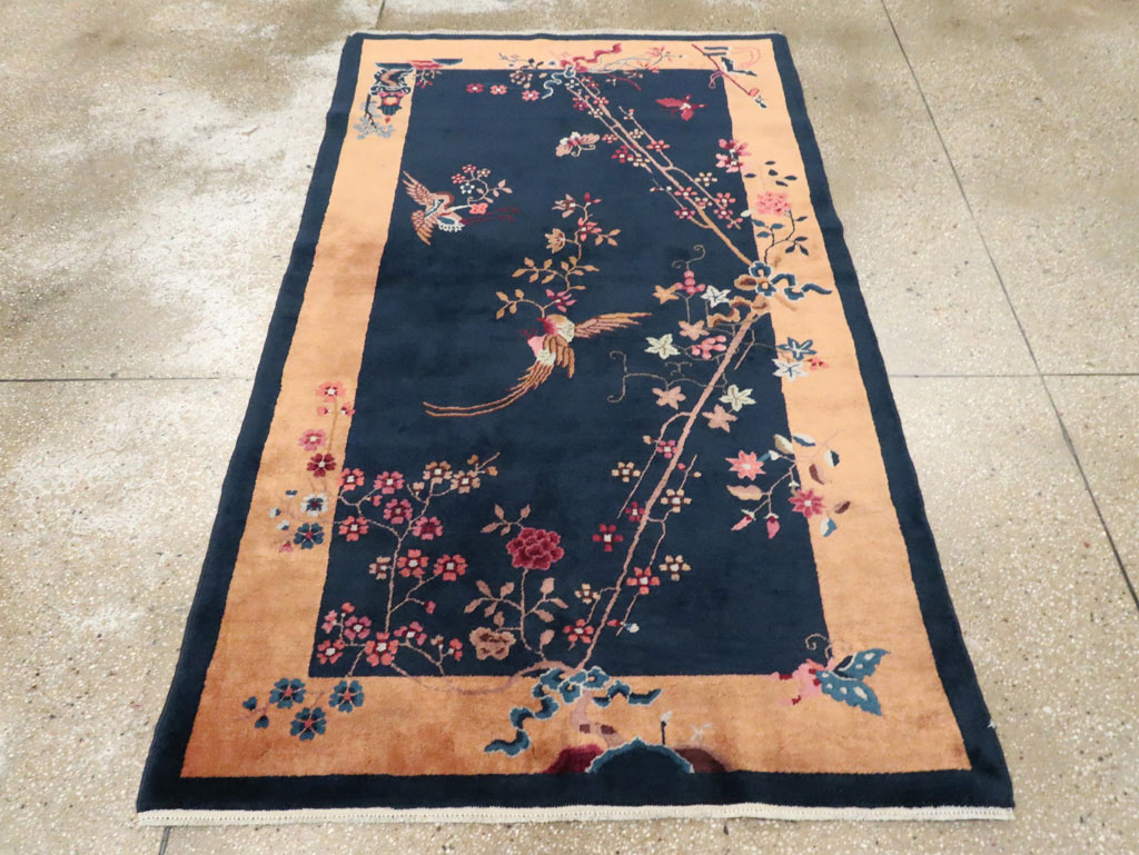 Mid-20th Century Handmade Chinese Art Deco Rug, No.30370 - Staging