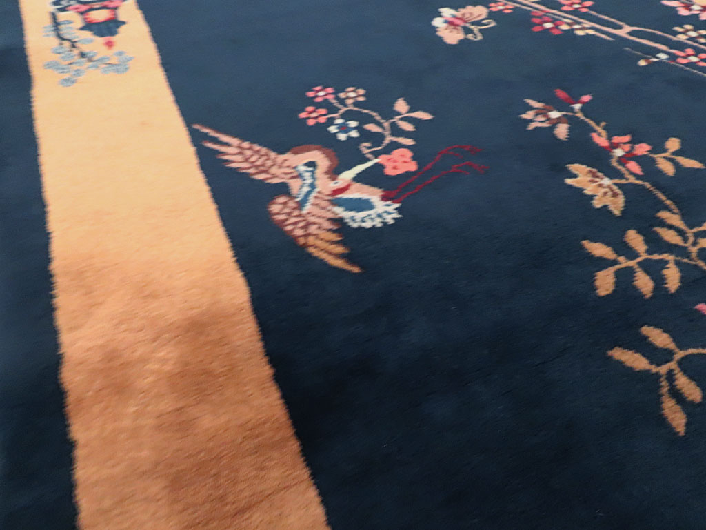 Mid-20th Century Handmade Chinese Art Deco Rug, No.30370 - Staging