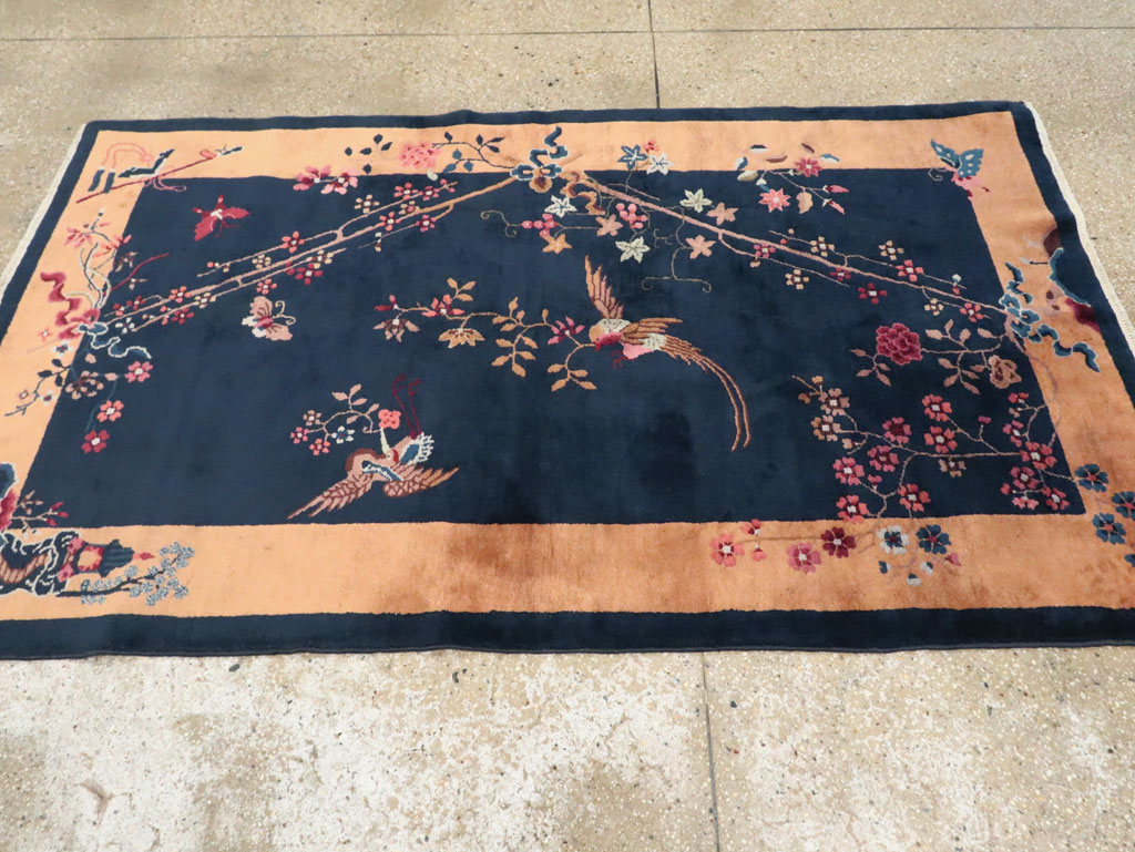 Mid-20th Century Handmade Chinese Art Deco Rug, No.30370 - Staging