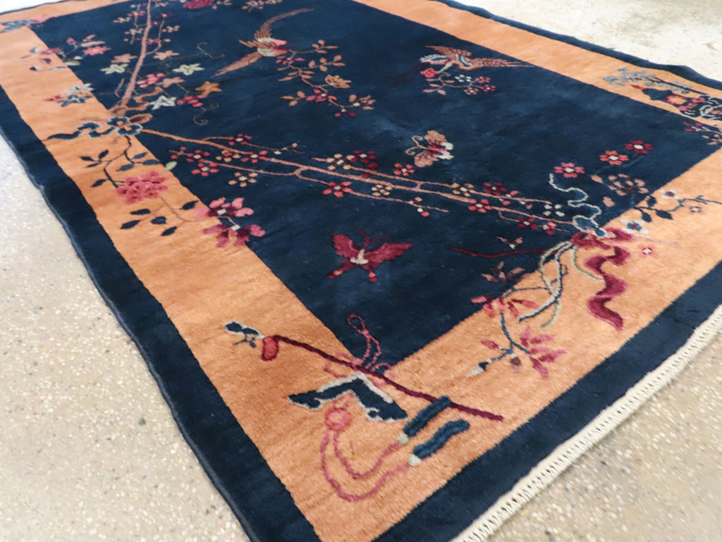 Mid-20th Century Handmade Chinese Art Deco Rug, No.30370 - Staging