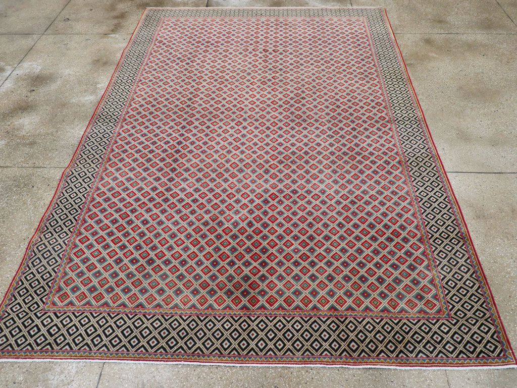 Vintage Persian Quom Small Room Size Carpet, No.30374 - Staging