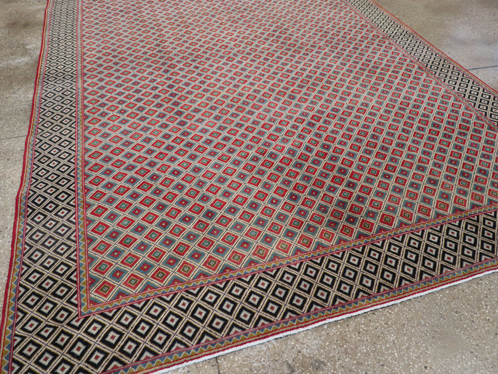 Vintage Persian Quom Small Room Size Carpet, No.30374 - Staging