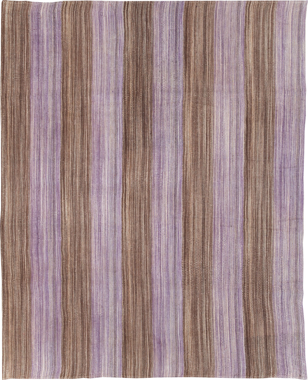 Contemporary Turkish Flatweave Kilim Small Room Size Carpet, No.30382 - Staging