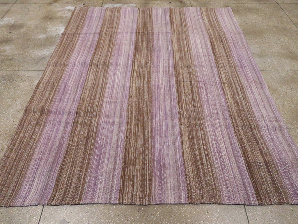 Contemporary Turkish Flatweave Kilim Small Room Size Carpet, No.30382 - Staging