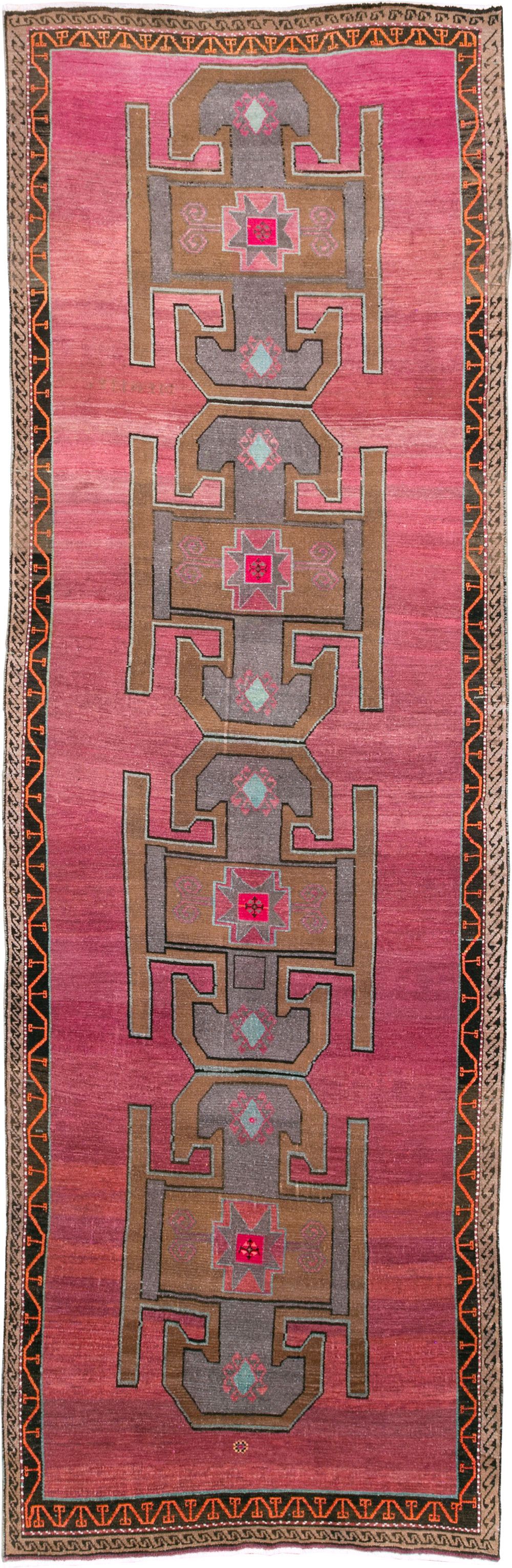 Vintage Mid-Century Anatolian Wide Gallery Runner, No.30389 - Staging