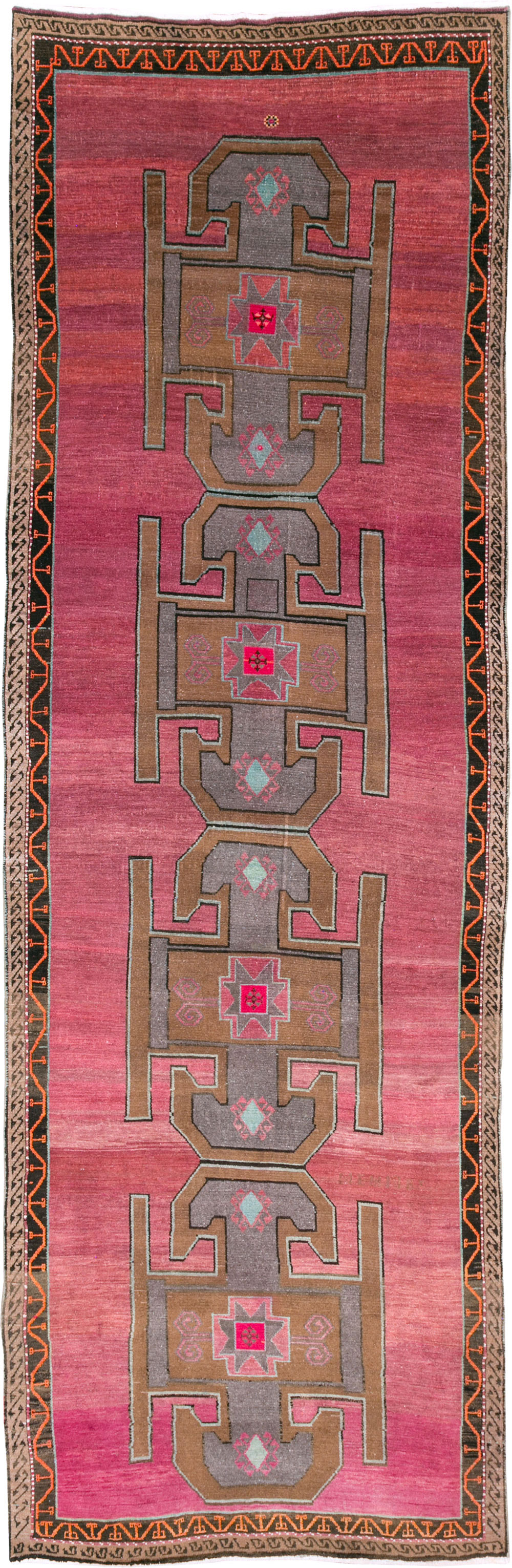 Vintage Mid-Century Anatolian Wide Gallery Runner, No.30389 - Staging