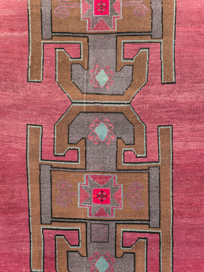 Vintage Mid-Century Anatolian Wide Gallery Runner, No.30389 - Staging