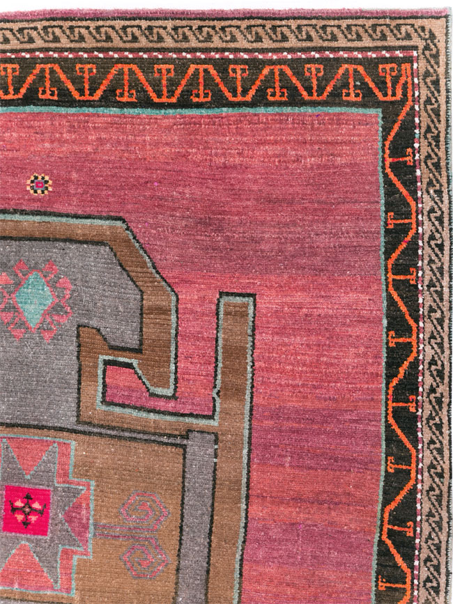 Vintage Mid-Century Anatolian Wide Gallery Runner, No.30389 - Staging