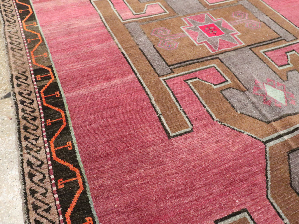 Vintage Mid-Century Anatolian Wide Gallery Runner, No.30389 - Staging